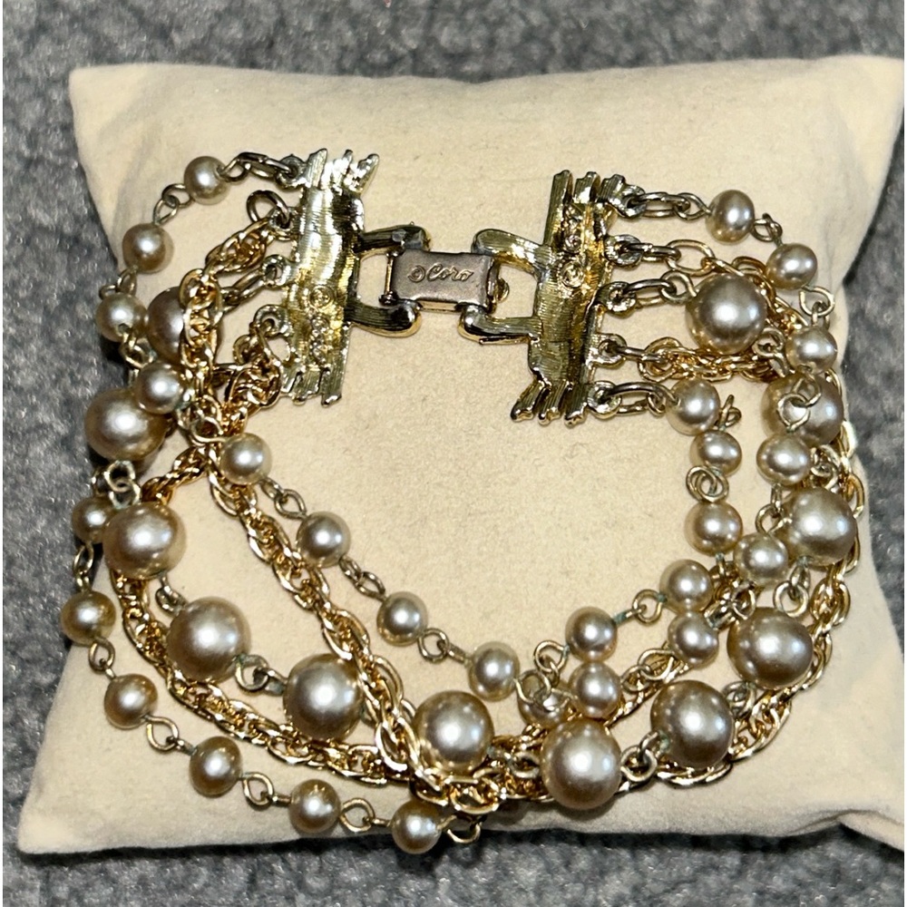 Coro multi stranded pearls bracelet